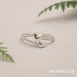 Ring - Silver Double Heart