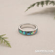 Ring - Stainless Steel 6mm Paua Bevelled