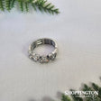Rings - Silver Diamante Hearts