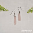Rose Quartz Drop Gemstone Earrings