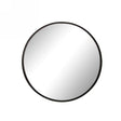 Round Black Metal Mirror