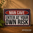 Rustic Man Cave Tin Novelty Sign