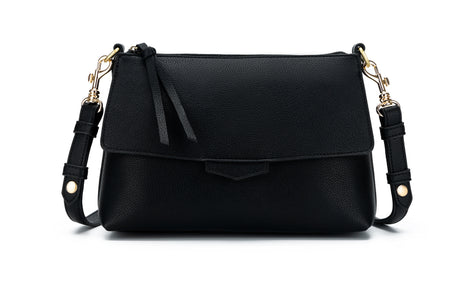 Black Caviar Handbag - Alessia Black (Crossbody)