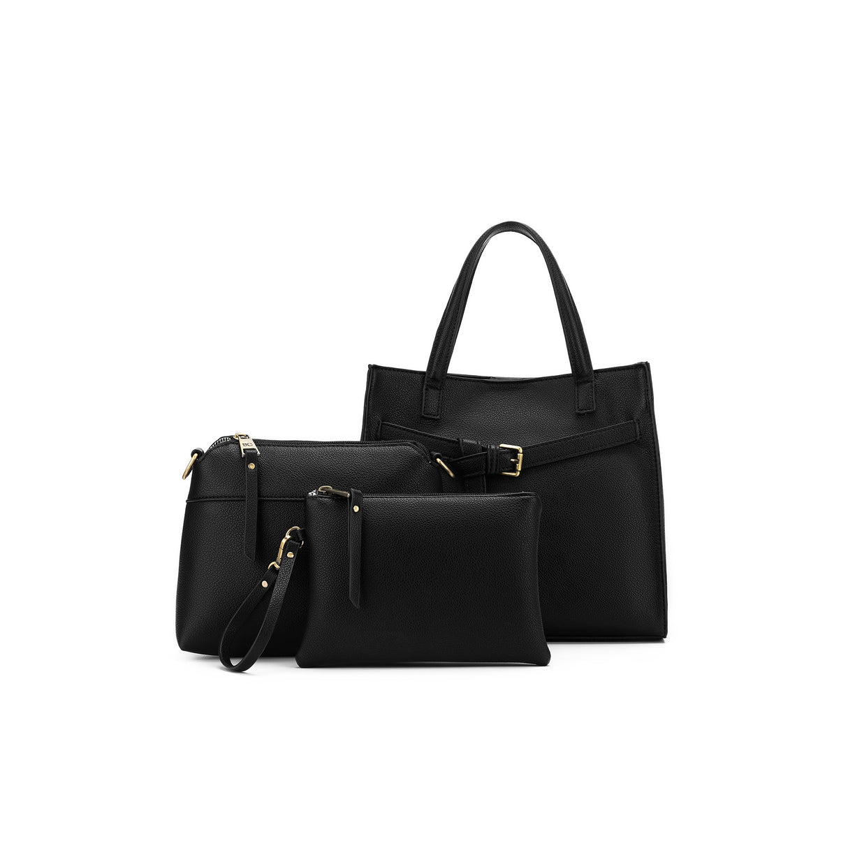 Kellye Black 3pc Handbag Set