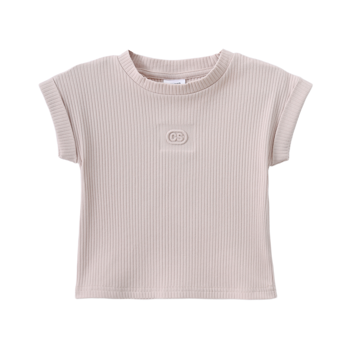 Cracked Soda - Naomi Ribbed Tee Beige (Toddler in 4 sizes)