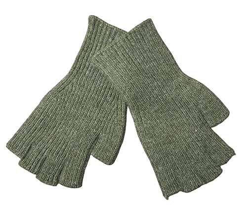 Gloves - Knitted Fingerless - Olive