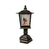 Standing Snow Globe Lantern - Santa with Xmas Sack