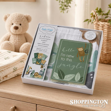 Sage Safari Milestone Muslin Set