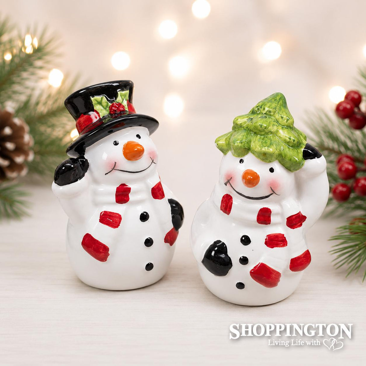 Salt & Pepper - Snowman Hat & Tree
