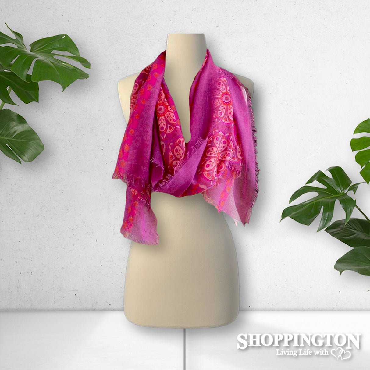 Scarf - Gypsy Frayed - Pink