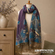 Scarf - Pashmina Look Fantail Teal/Purple