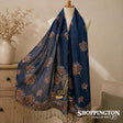 Scarf - Pashmina Look Pohutukawa/Fantail Navy