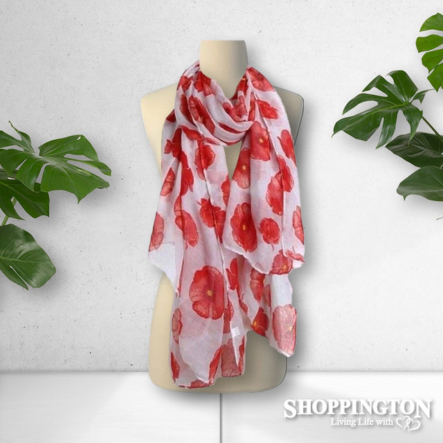 Scarf - Red NZ Poppy Remembrance