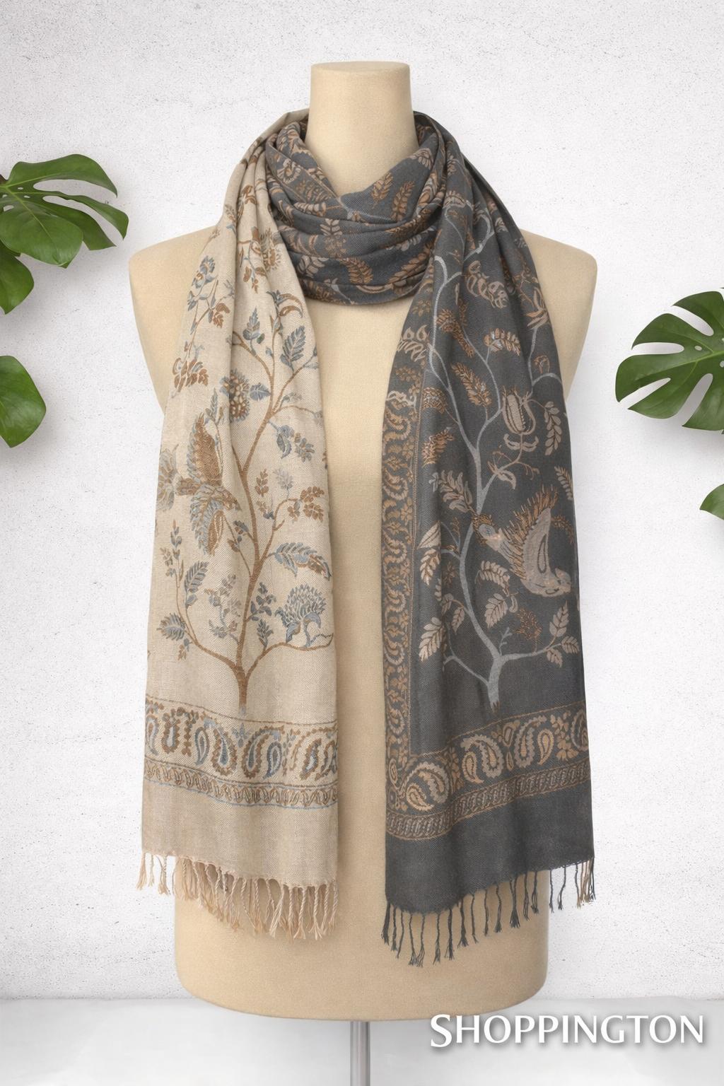 Scarf - Reversible Beige
