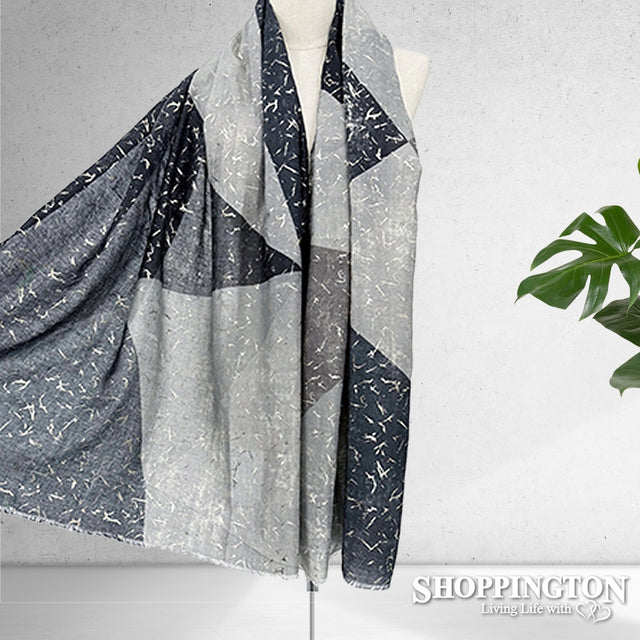 Scarf - Shades of Grey Triangles