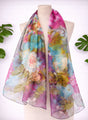 Scarf - Teal & Pink Floral