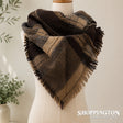 Scarf - Triangle Winter Tartan - Brown