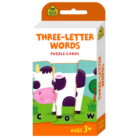School Zone Flash Cards - Three Letter Words