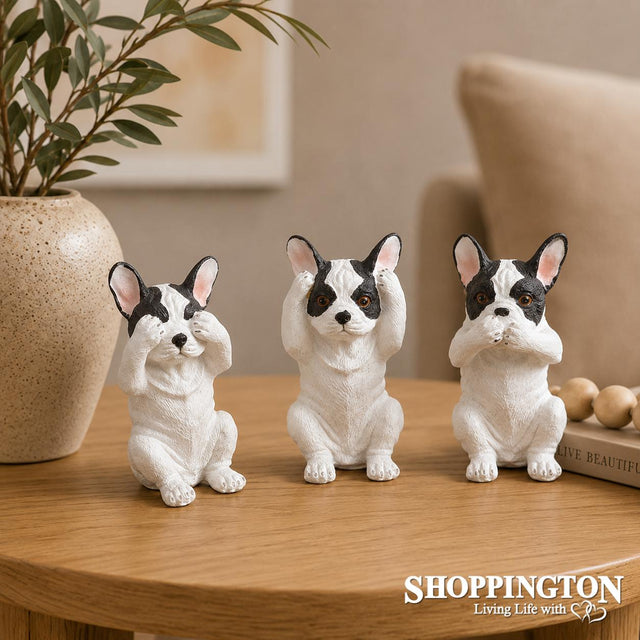 Set of 3 Frenchies - Hear/See/Speak No