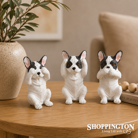 Set of 3 Frenchies - Hear/See/Speak No