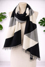 Shrug/Wrap - Black/White Block Rectangles
