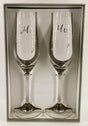 Silver Champagne Flute - Mr & Mrs