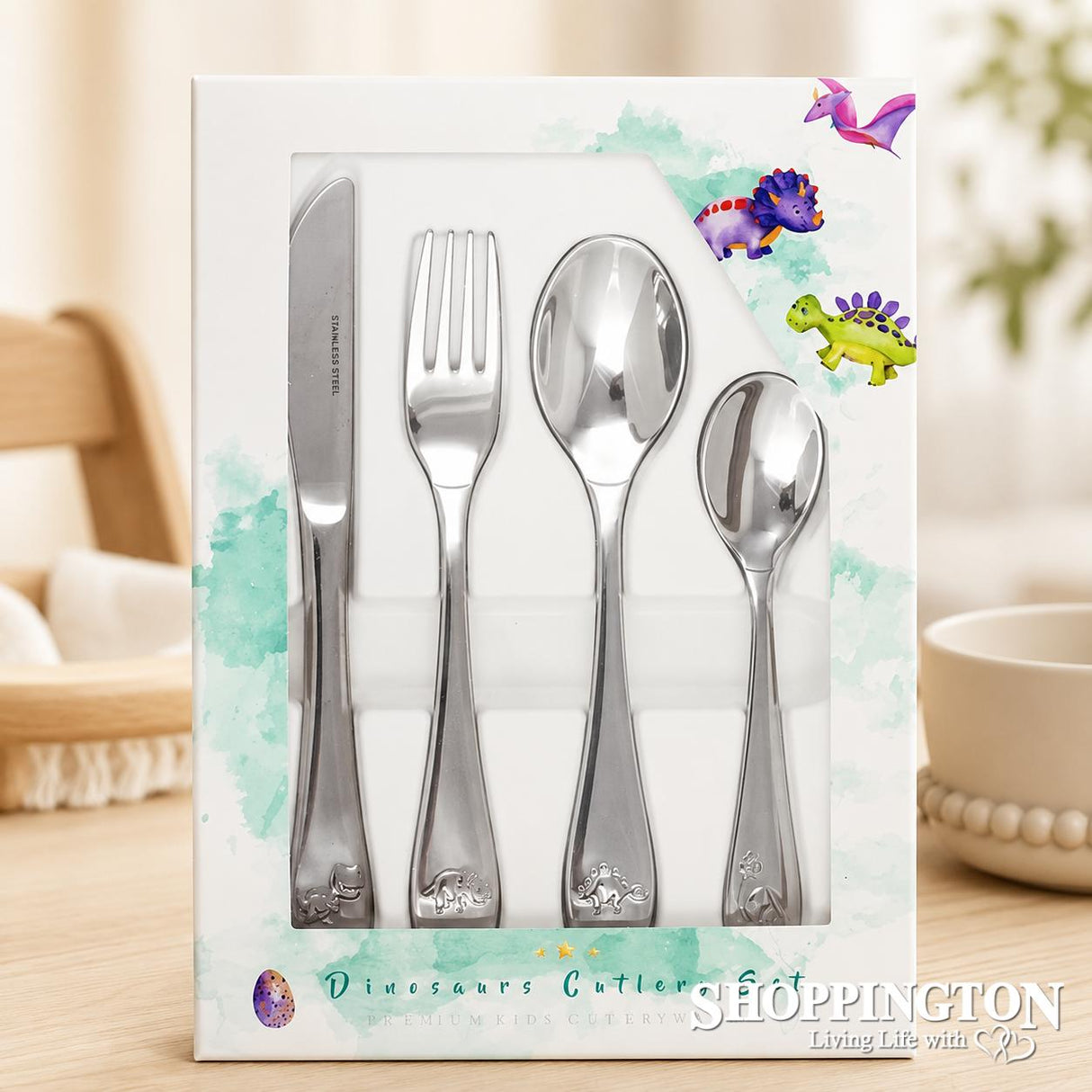 Silver Cutlery Set - Dinosaurs