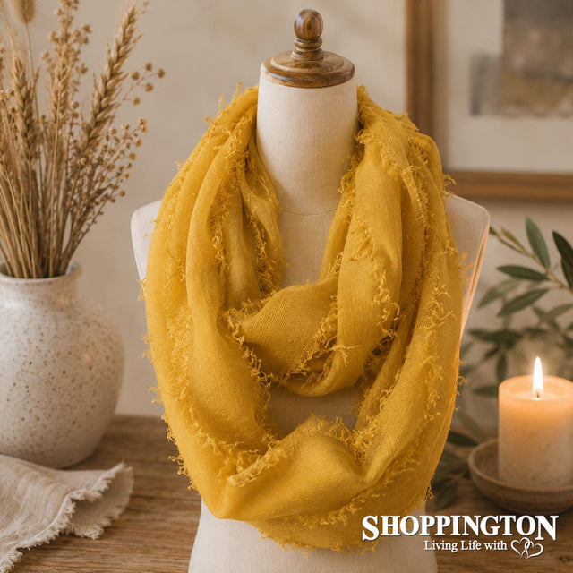 Snood - Gold Tufted Squares