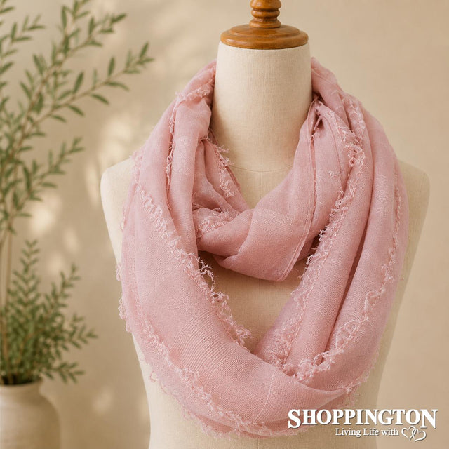 Snood - Pink Tufted Squares