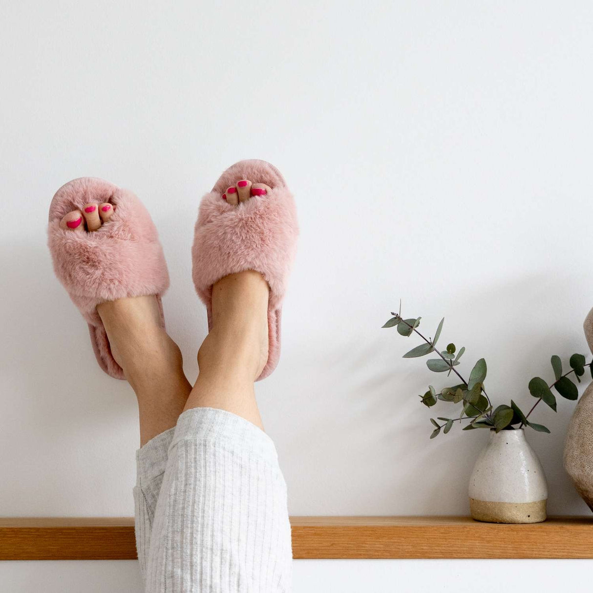 SnuggUps - Women's Cross Open Toe Blush