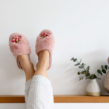 SnuggUps - Women's Cross Open Toe Blush