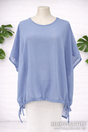 Soft Blue Drop Side Casual Top