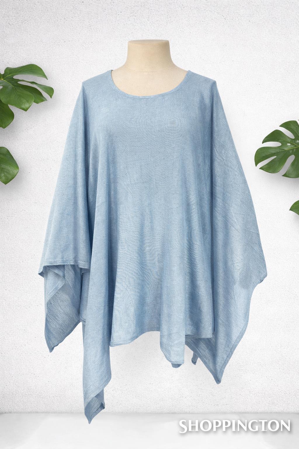 Soft Blue Throw Over - Summer Weight