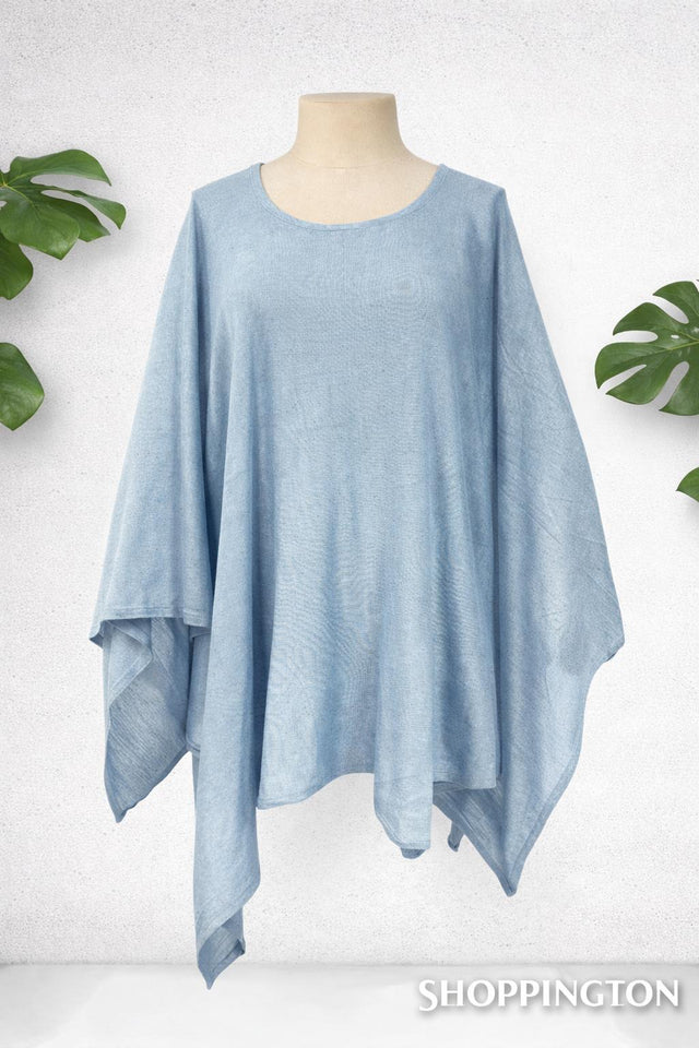 Soft Blue Throw Over - Summer Weight