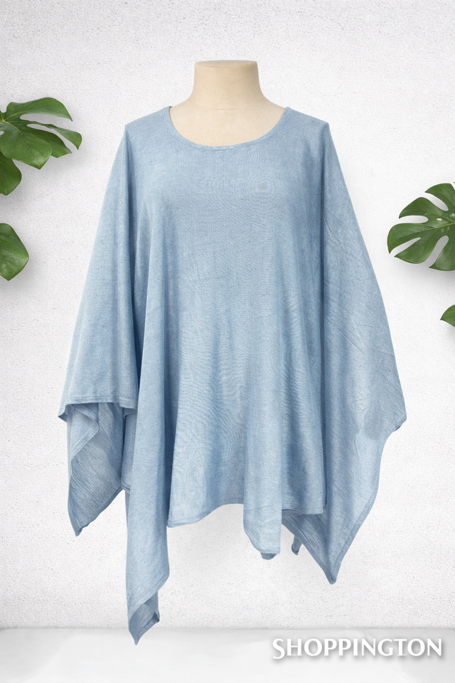 Soft Blue Throw Over - Summer Weight