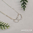 Sterling Silver Necklace - Entwined Hearts
