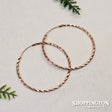 Sterling Silver - Rose Gold Plated Hoop Earrings