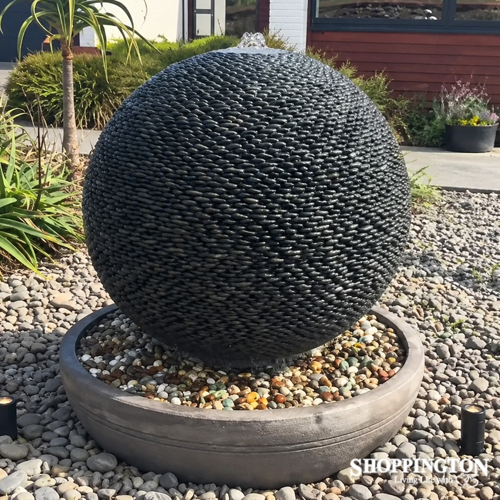 Stone Ball Water Feature 145cm incl. trough