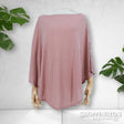 Summer Jersey Knit Split Sleeve Top - Pink