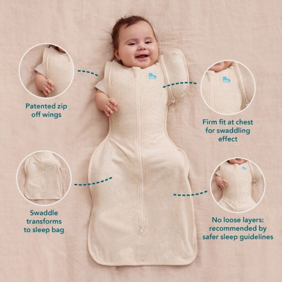 Swaddle Up™ Transition Bag Organic - Cream