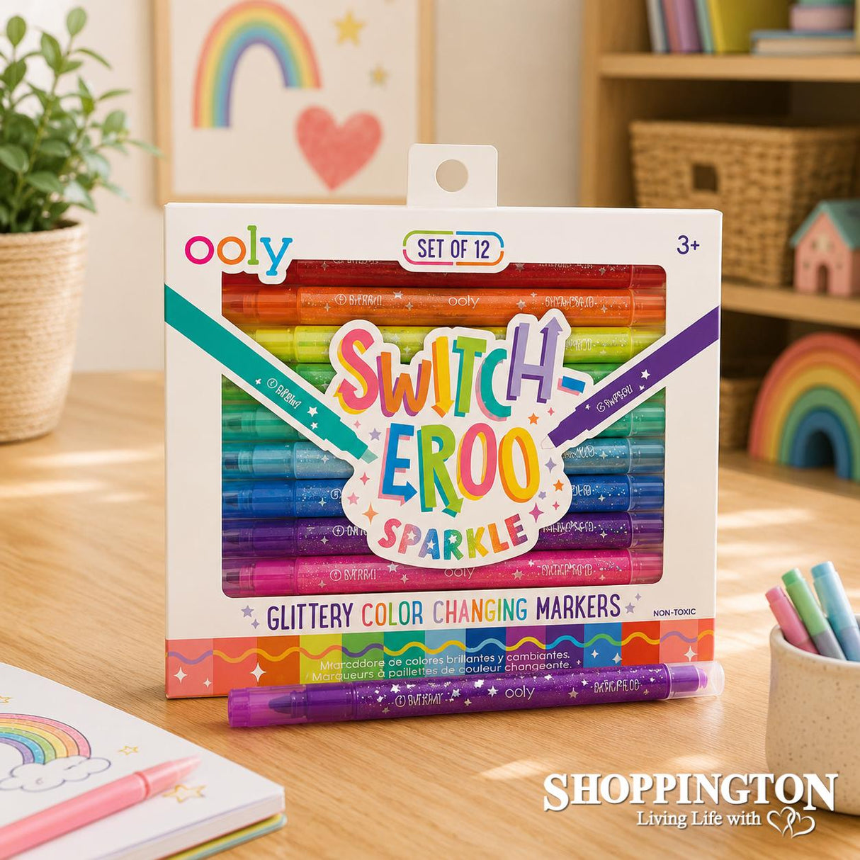 Switch-Eroo Sparkle Glittery Color Changing Markers