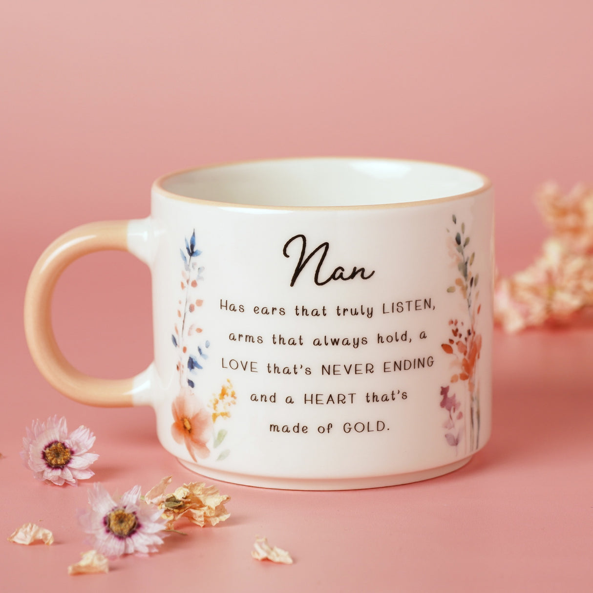 The Cottage Garden Peach Mug - Nan