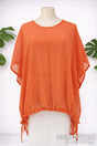 Tangerine Drop Side Summer Top