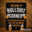 Tin Novelty Sign - Bull Corner