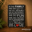 Tin Novelty Sign - Family Rules