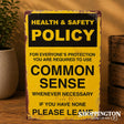 Tin Novelty Sign - Health & Safety