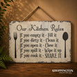 Tin Novelty Sign - Kitchen Rules