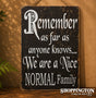 Tin Novelty Sign - Normal Family