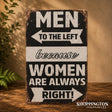 Tin Novelty Sign - Women Are Always Right