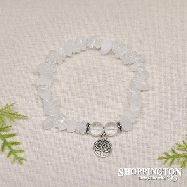 Tree of Life Gemstone Bracelets - Clear Quartz